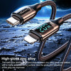 USAMS US-SJ545 U78 Type-C / USB-C to 8 Pin PD Aluminum Alloy Digital Display Fast Charging Data Cable, Length: 1.2m(White)
