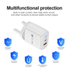 PD04 Type-C + USB Mobile Phone Charger with USB to 8 Pin Cable, UK Plug(White)