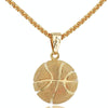Three-Dimensional Sports Ball Pendant Necklace,Style: Men Basketball K Gold