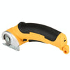 Electrical Scissors Handheld Clothing Fabric Leather Tailoring Shears Small Carpet Cutter(Yellow)