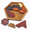 Children Wooden Toys Hexagon Puzzle Geometric Abnormity Shape Puzzle Tangram