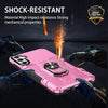 For Samsung Galaxy S25 5G Ring Holder Armor Hybrid Phone Case(Pink)