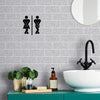 Men Women Sanitary Door Sticker Matte Material Waterproof Oilproof PVC Sticker