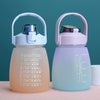 1.1L Portable Large Belly Water Cup High Temperature & Drop Resistant Straw Cup(Gradient Orange)