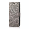 For Samsung Galaxy S8+ Skin Feel Embossed Sunflower Horizontal Flip Leather Case with Holder & Card Slots & Wallet & Lanyard(Gray)