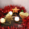 Christmas A Gold DH2303-03 Metal Retro Iron Art Candlesticks Ornament Table Candle Cup Decoration Props