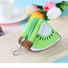 Triangle Plush Fruit Creative Three-dimensional Cute Children Change Bag Key Bag Gift(Watermelon)