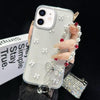 For iPhone 11 Little Fresh Bow Bracelet Chain TPU Phone Case(White)