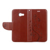 For Galaxy A5 (2017) / A520 Butterflies Love Flowers Embossing Horizontal Flip Leather Case with Holder & Card Slots & Wallet & Lanyard(Brown)