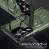 For Samsung Galaxy S23 Ultra 5G Lens Holder MagSafe Phone Case(Army Green)