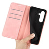 For Samsung Galaxy S25 5G Retro-skin Magnetic Suction Leather Phone Case(Pink)