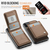 For iPhone 11 JEEHOOD J06 British Style RFID MagSafe Card Bag PU Phone Case(Brown)
