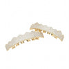 Hip-HopGold-Plated Micro-Inlaid Zircon 8 Gold Braces, Colour: Gold Upper Teeth