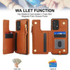 For Samsung Galaxy S20 Double Flap Zipper RFID Leather Phone Case with Short Lanyard(Brown)