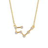 12 Zodiac Signs With Diamonds Necklace Card Rhinestones Collarbone Chain Pendant, Style: Taurus Silver