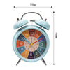 4 inch Early Learning Dual Ring Round Alarm Clock Student Bedside Metal Alarm Bell(Pink)
