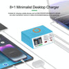 RELIFE RL-309AW  QC3.0 PD Fast Wireless Charger With LCD Display 8 Ports(US Plug)