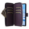 For Samsung Galaxy A33 5G Nine-card Slots Zipper Wallet Bag Leather Phone Case(Dark Purple)