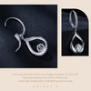 Sterling Silver Plated Rhodium Drop Moissanite Earrings