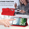 For Samsung Galaxy A26 5G Tulips Embossed Leather Phone Case with Lanyard(Red)