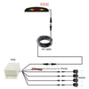 PZ316 Digital LED Crescent Shape Display Rear View Mirror Car Recorder for Truck with 4 Rear Radar