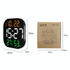 13-Inch LED Acrylic Electronic Clock Large-Screen Square Wall Clock With Timing Temperature Humidity(6632 White Light)