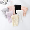 Summer Long Ice Silk Single Diamond Decoration Sun Protection Cuffs Sleeves, A Pair, Size:One Size(Pink)