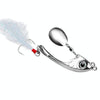 PROBEROS DW570 Fishing Lures Spinning Sequins Long Casting Tremor Swimming VIB Micro Tremor Zinc Alloy Bait(Silver) Weight: 13g