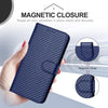 For Samsung Galaxy A26 5G YX0070 Carbon Fiber Buckle Leather Phone Case with Lanyard(Royal Blue)
