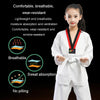 Taekwondo Clothing Child Adult Cotton Men And Women Taekwondo Training Uniforms, Size: 130(Pinoscience Red Pants)