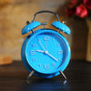 4 Inch Bedroom Bedside Stereo Digital Silent Alarm Clock With Light(Blue Shell  Blue Surface)