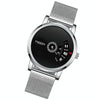 FNGEEN S230 Men Non-Pointer Quartz Watch(White Mash White Steel Black Surface)
