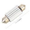 2 PCS DC 12V 2W 31MM 4014 Bicuspid Port No Decoding Car Dome Lamp LED Reading Light with 10 LED Lights(White Light)