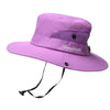 9002 Summer Women Outdoor Sun Hats Fisherman Hat With Ponytail Hole(Monochrome Children Purple)