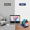 T17 3-in-1 RGB Atmosphere Light MagSafe Phone Watch Earphone Wireless Charger, Color: White no Plug