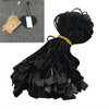 1 Pack of 990pcs Clothing Tag Rope CottonUniversal Plastic Square Hanging Tablets(Black)