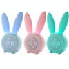 Cute Rabbit Silicone Induction Small Alarm Clock(Green)