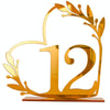 Acrylic Home Decor Wedding Digital Dinning Table Number Plate Seat Sign DIY Mirror Table Setting, Number: 12