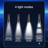 816 20W Spotlight 2000LM Telescopic Zoom LED Flashlight(Black)