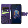 For Asus Zenfone 8 Flip Butterfly Love Flower Embossed Horizontal Flip Leather Case with Holder & Card Slots & Wallet & Lanyard(Dark Purple)