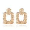 Vintage Earrings Geometric Statement Texture Metal  Hanging Drop Earring