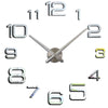 Acrylic Digital Wall Clock Home Living Room Wall Sticker Clock(Silver)