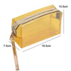 PVC Laser Transparent Portable Cosmetic Bag Travel Toiletry Bag(Orange)