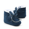 D2245 Winter Warm Baby Cotton Boots Plus Velvet Thickened Baby Walking Shoes, Size: 13cm(Navy Blue)