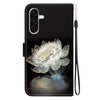 For Samsung Galaxy A36 5G / A56 5G Crystal Texture Colored Drawing Leather Phone Case(Crystal Peony)