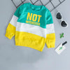 Spring and Autumn Boys Clothing Letters Pattern Round Neck Long Sleeve T-Shirt + Trousers Sports Set, Size:90cm(Green)