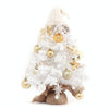 50cm LED Desktop Flocked Mini Christmas Tree Christmas Tree Ornaments Christmas Decorations(White)
