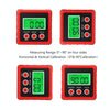 3 Button Mini Precision Magnetic Digital Tilt Box / Tilt Meter / Inclinometer(Red)