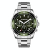 OCHSTIN 7019C Multifunctional Quartz Waterproof Luminous Steel Strap Men Watch(Dark Green+Silver)