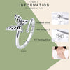S925 Sterling Silver Butterfly Ring